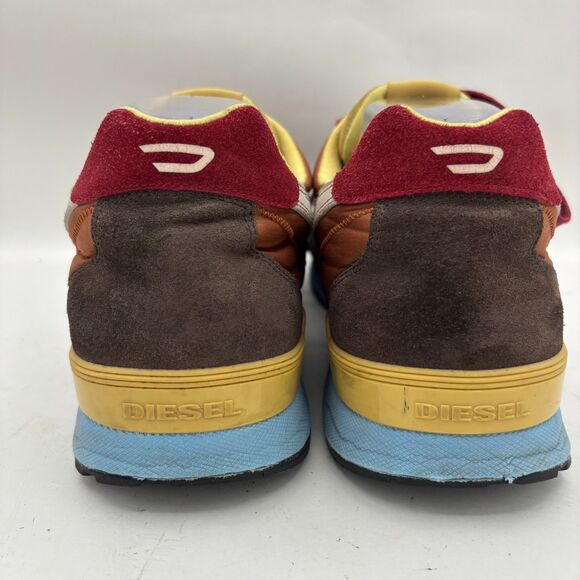 Diesel Absolute Sneakers Mens US 12 Multicolor Leather Suede Mesh Lace Up Shoes